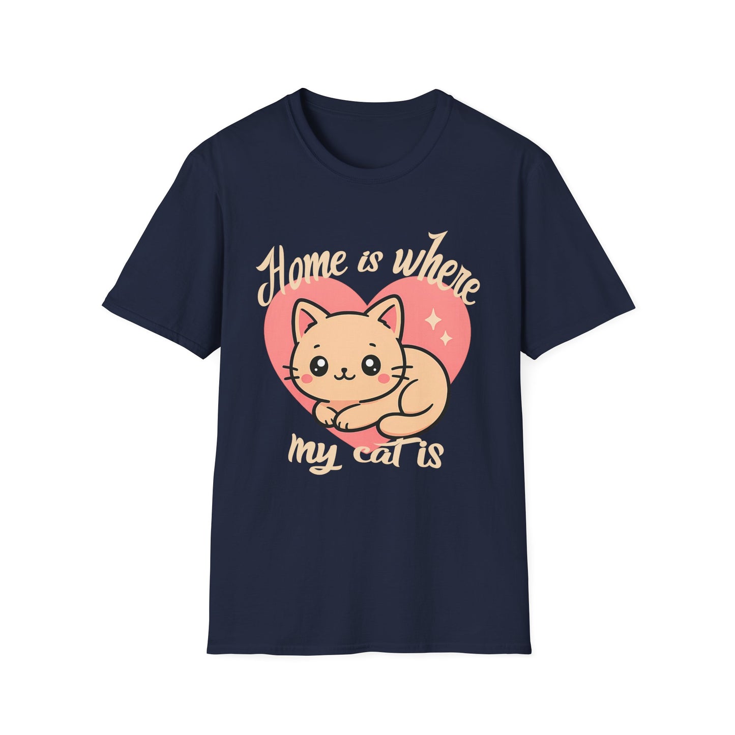 Cute Kawaii Cat Shirt – Home Is Where My Cat Is Tee