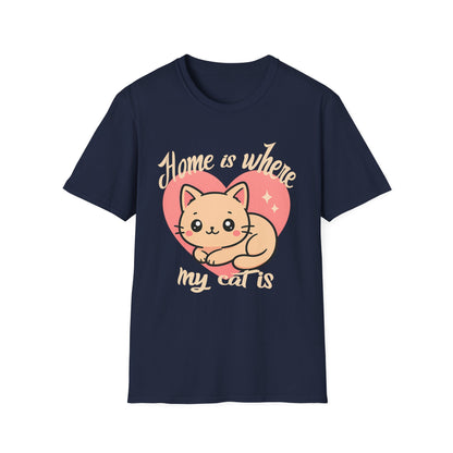Cute Kawaii Cat Shirt – Home Is Where My Cat Is Tee