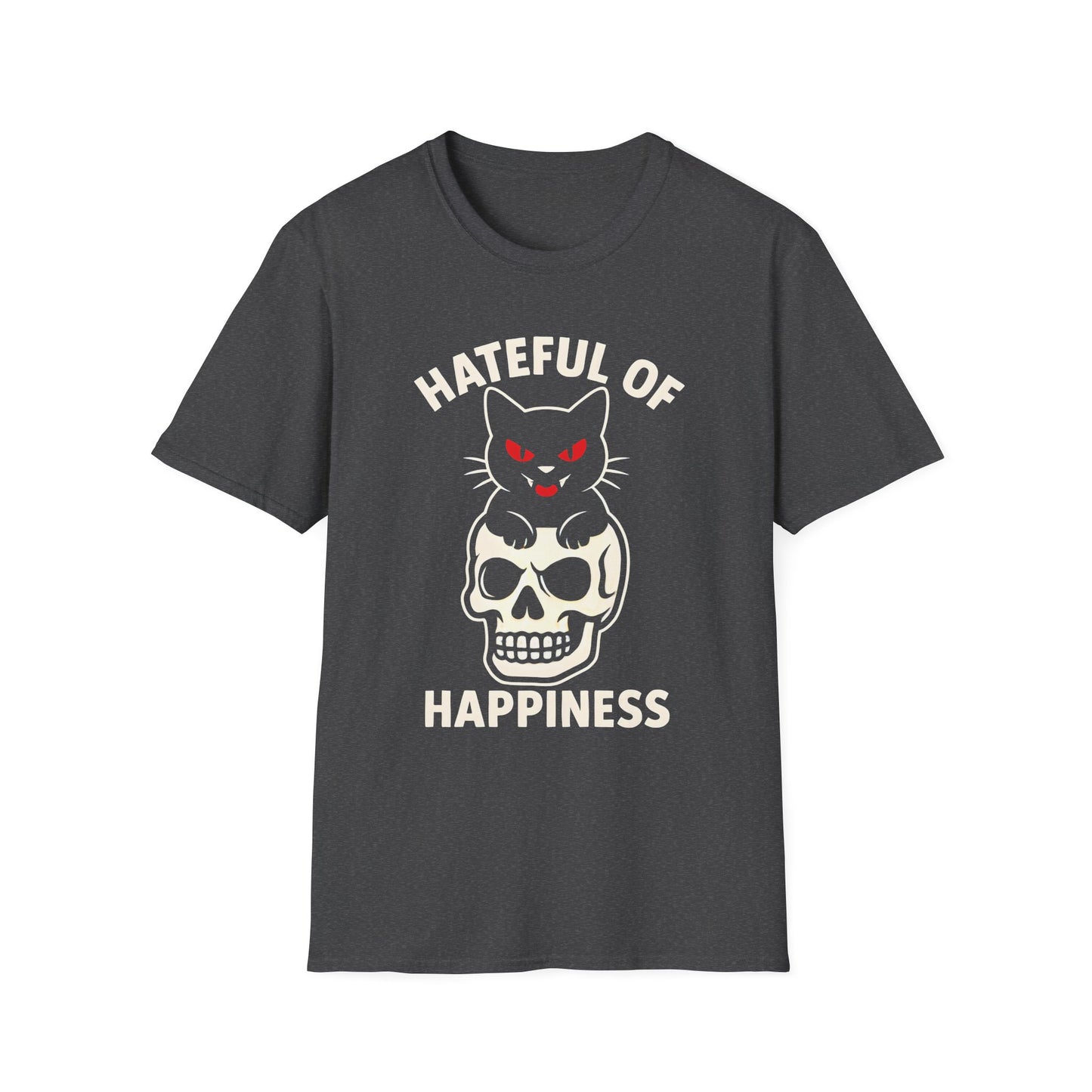 Gothic Cat Skull T-Shirt | Hateful of Happiness Tee | Unisex Graphic Tee for Alternative Fashion Lovers, Halloween Gift, Punk Style, [...]