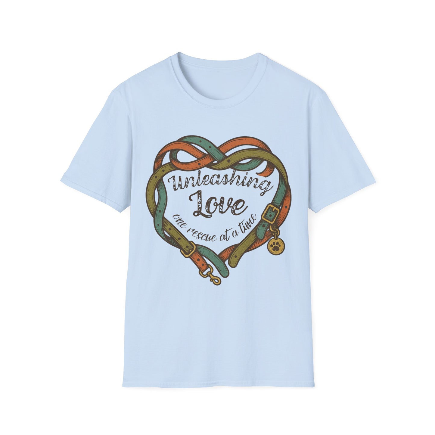 Unleashing Love Rescue Tee – Adopt Don't Shop