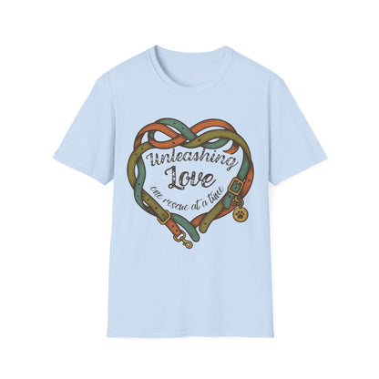 Unleashing Love Rescue Tee – Adopt Don't Shop