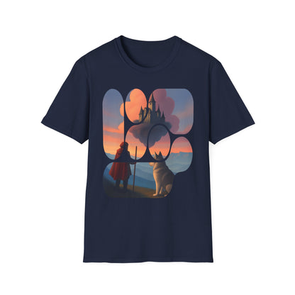 Magical Landscape T-Shirt, Unisex Graphic Tee, Adventure Apparel, Fantasy Gift, Casual Wear, Travel Enthusiasts