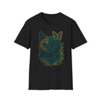 Cyber Floral Cat T-Shirt
