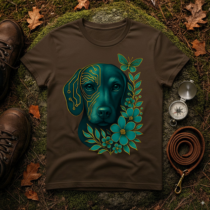 Artistic Dog Lover T-Shirt, Gift for Pet Owners, Nature-Inspired Tee, Birthday Gift, Casual Wear, Unisex Softstyle Tee