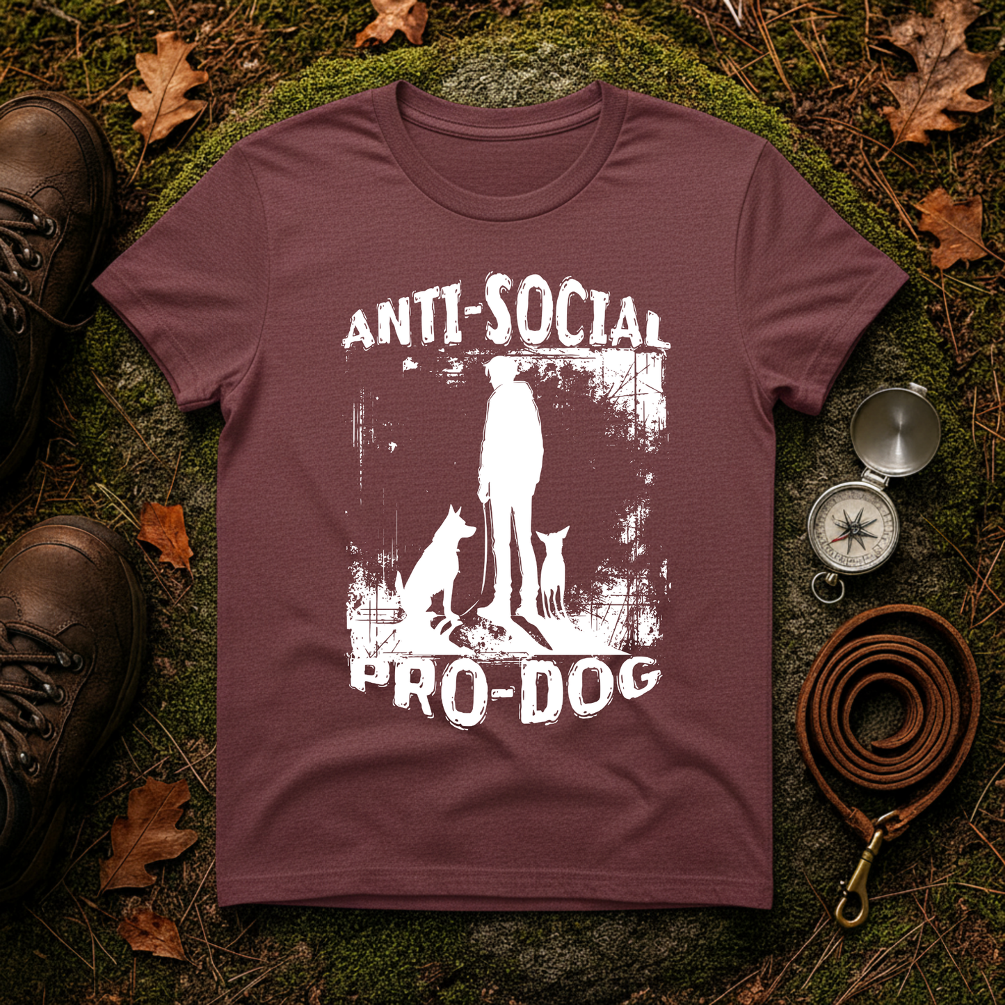 Anti-Social Pro-Dog Funny Dog Lover T-Shirt