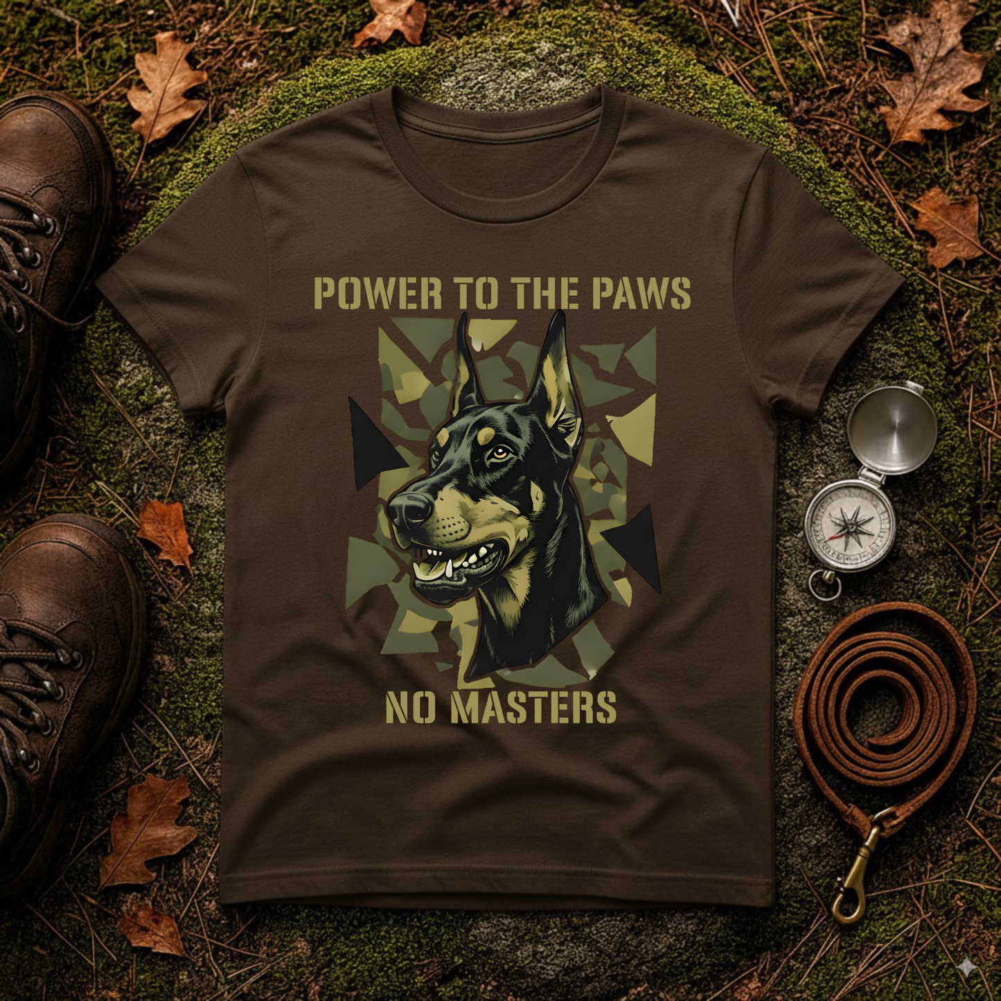 Doberman Power to the Paws T-Shirt