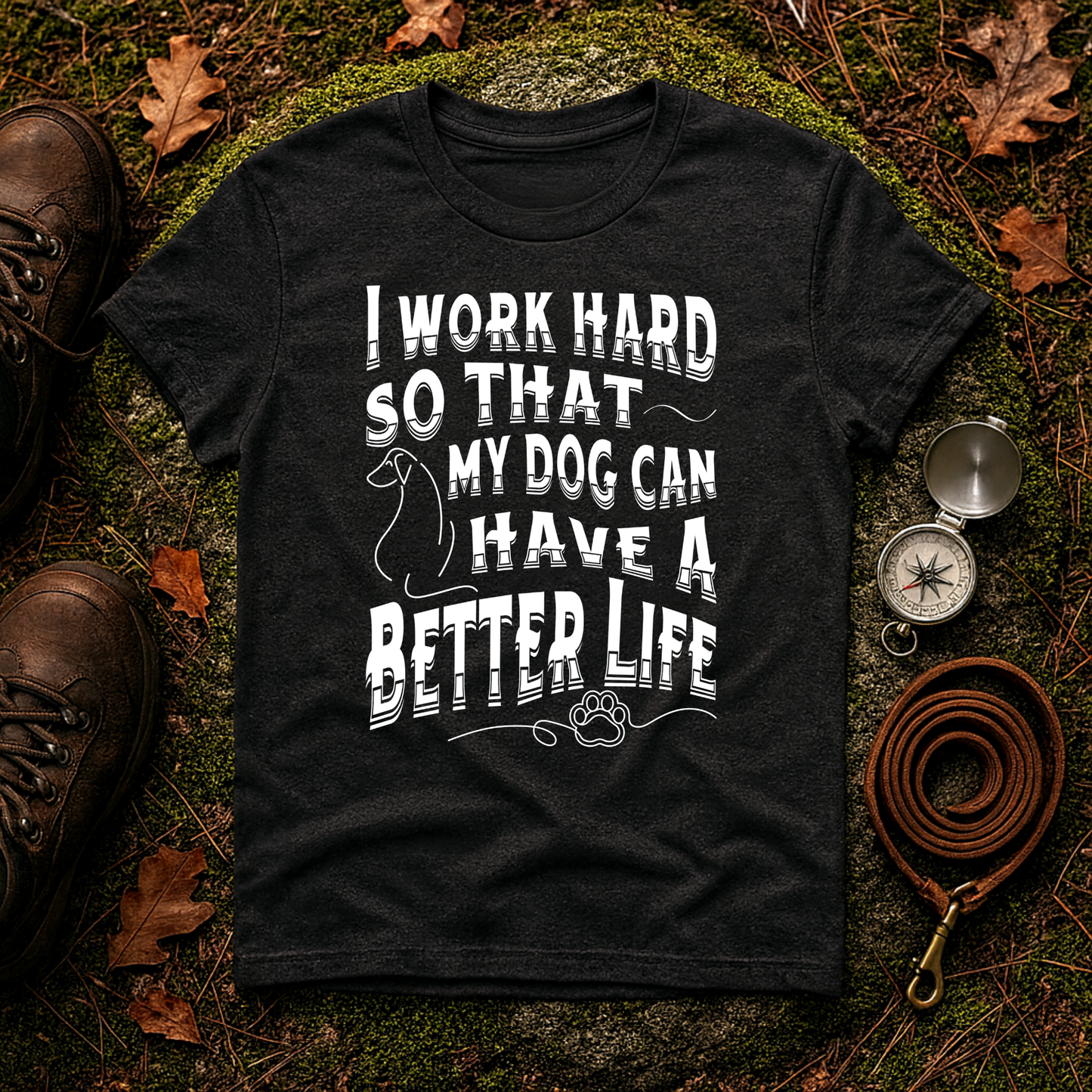 I Work Hard Dog Parent Tee – Funny Dog Lover Shirt