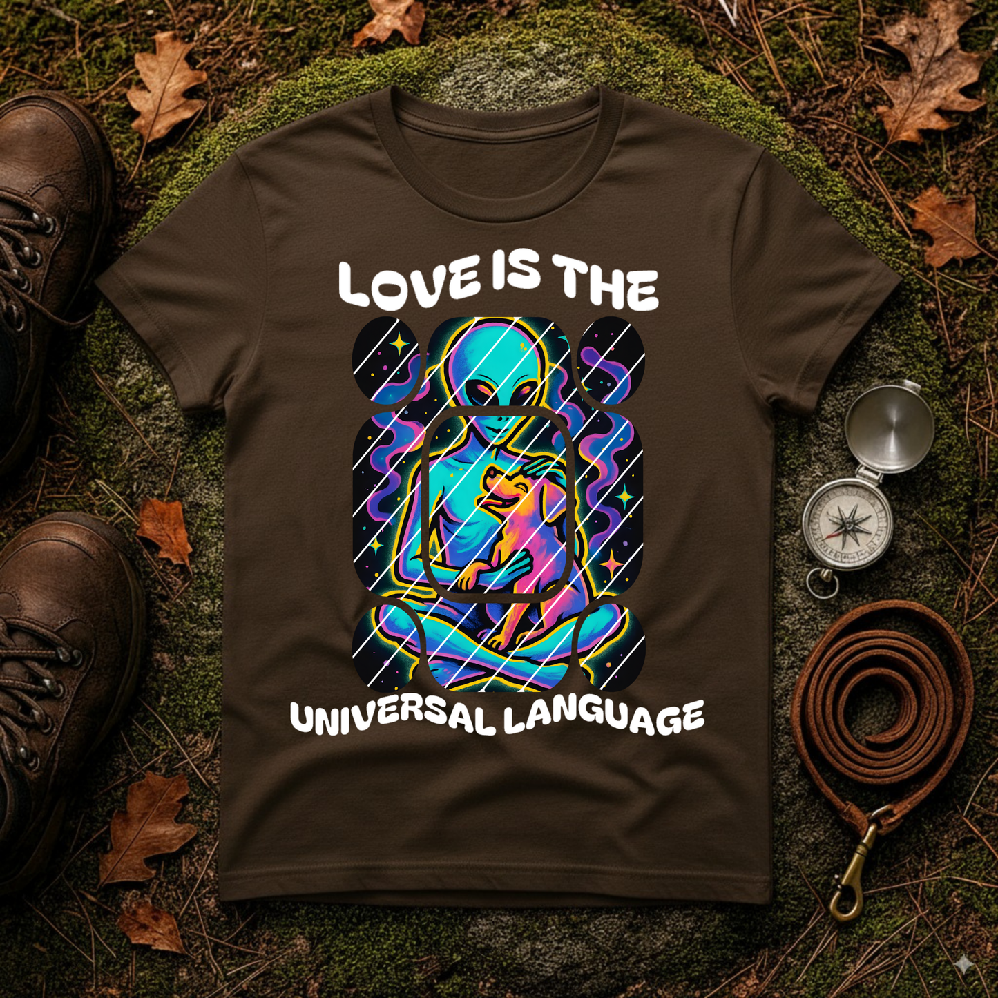 Alien Hug Dog Tee – Love Is The Universal Language