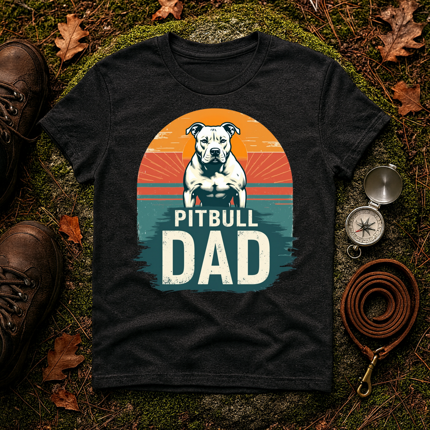 Vintage Pitbull Dad Shirt – Retro Dog Lover Gift Tee