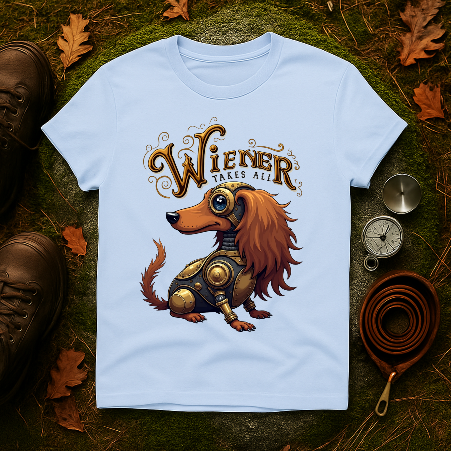 Steampunk Wiener Dog Shirt – Funny Dachshund T-Shirt