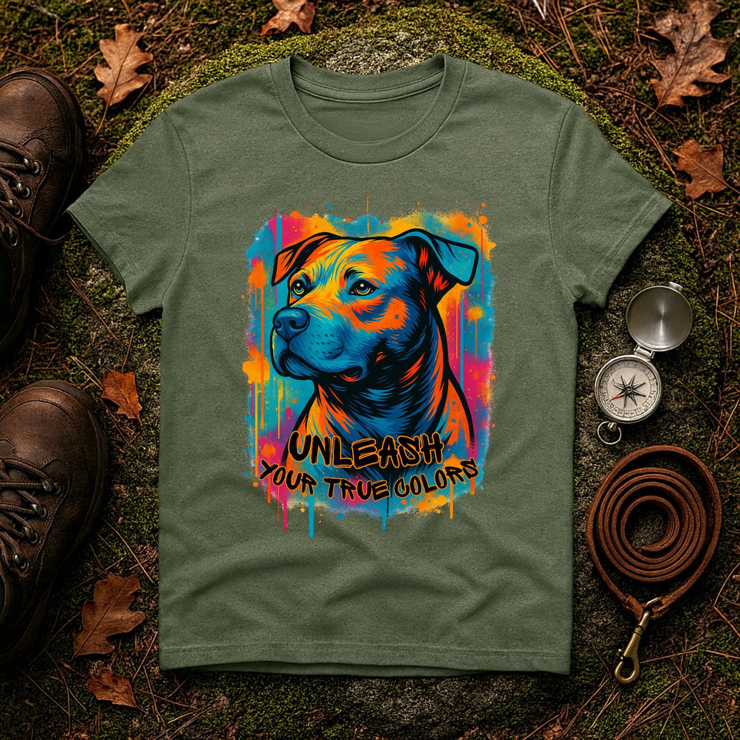Colorful Pitbull Shirt – Unleash Your True Colors Tee
