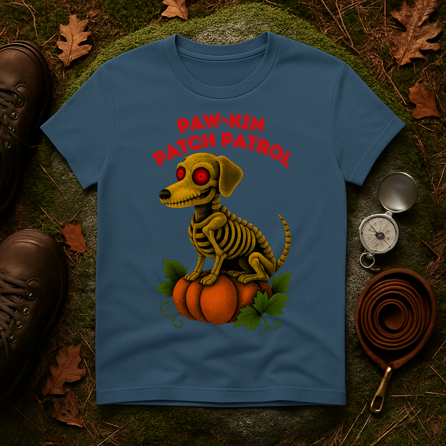 Paw-kin Patch Patrol Dachshund Halloween Dog T-Shirt