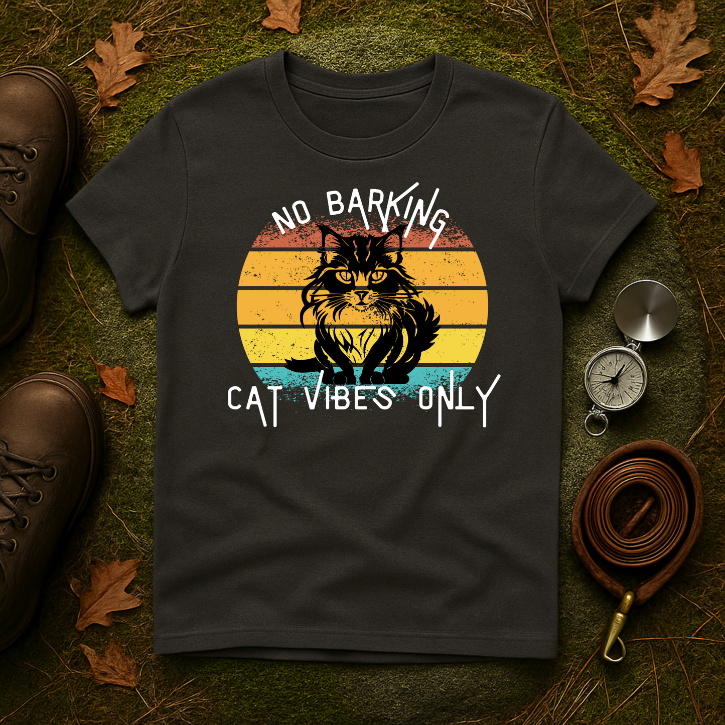 Cat Vibes Only Tee – Funny Retro Cat Lover Shirt