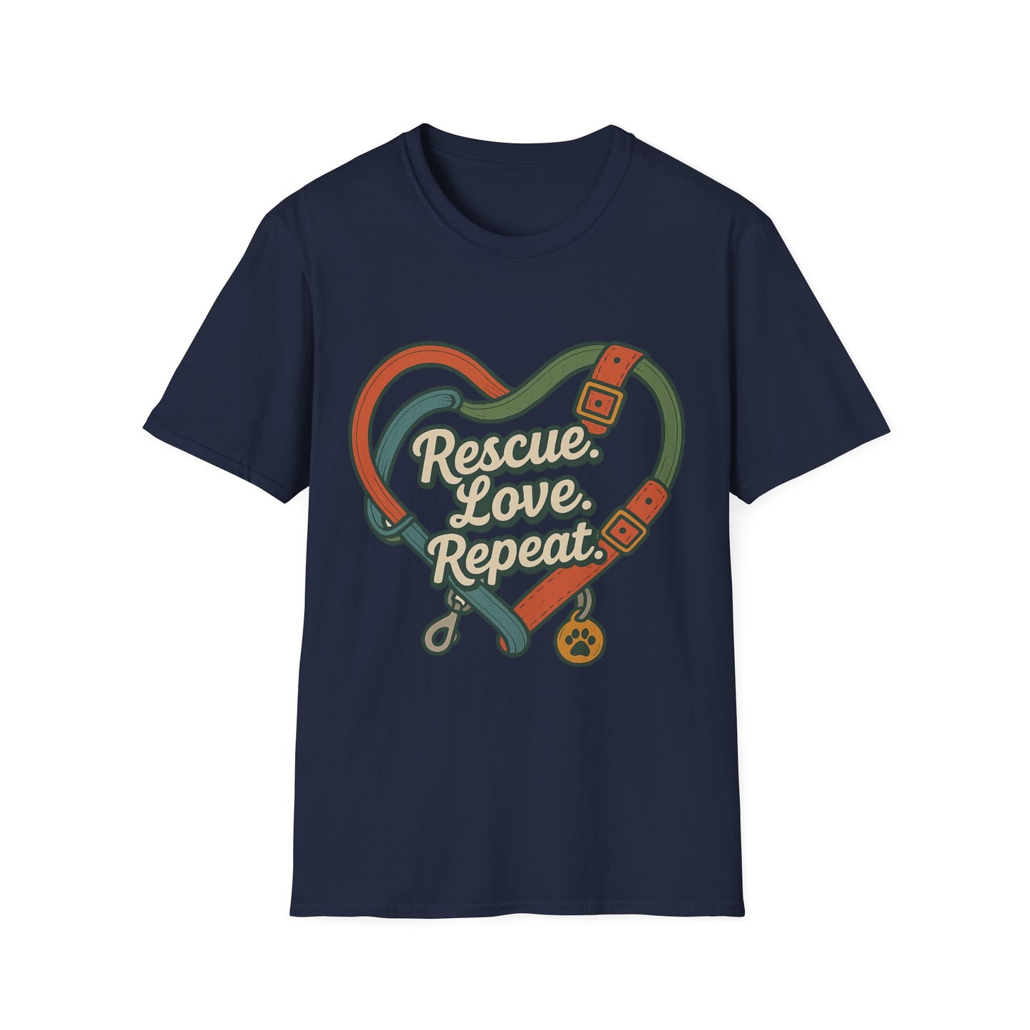 Rescue Love Repeat Tee – Adopt Don't Shop Shirt