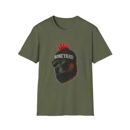 Punk Rock dog T-Shirt, Cool Graphic Tee, Music Lover Shirt, Festival Outfit, Unique Gift for Teens, Boneyard Design