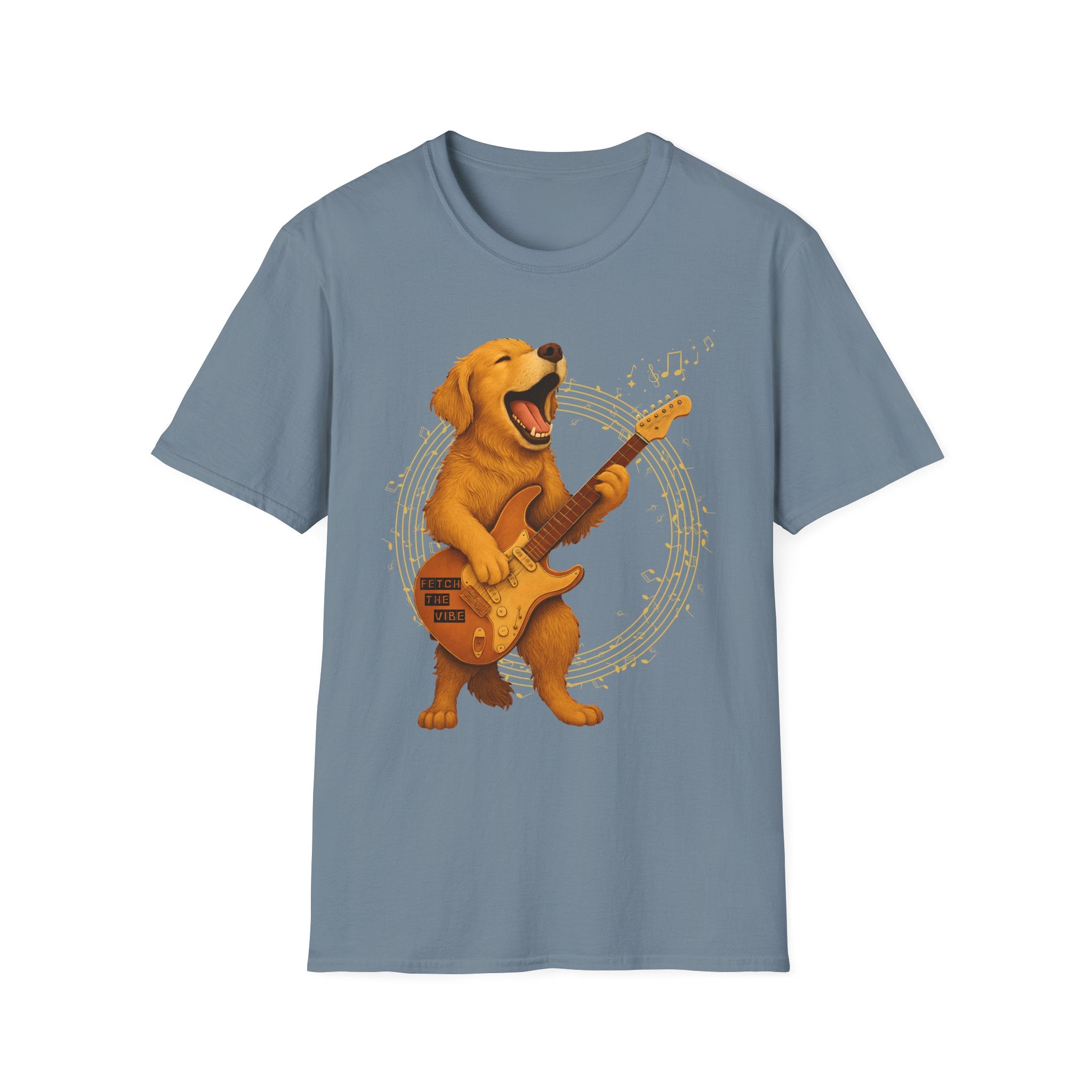 Rocking Golden Retriever Guitar Shirt