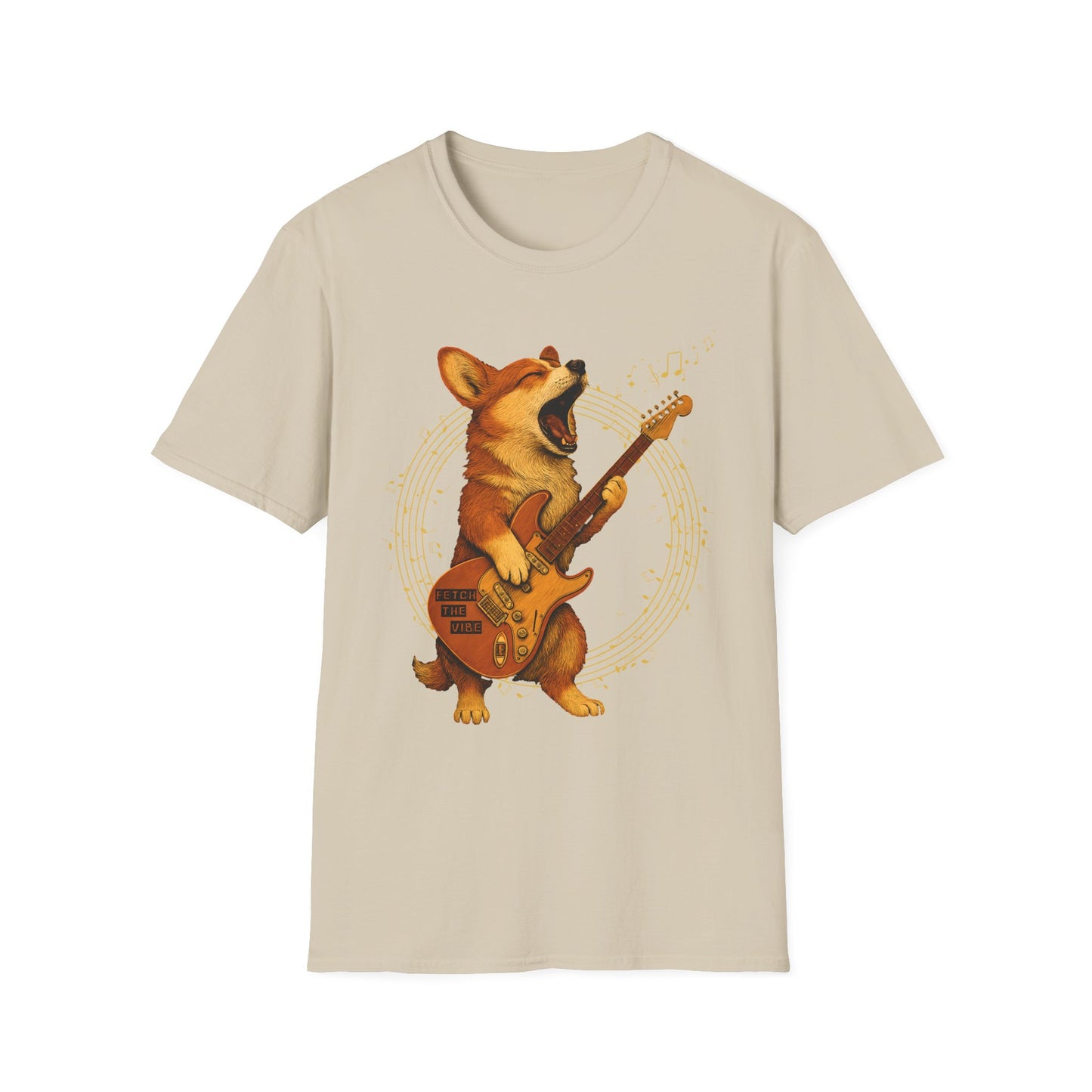 Rockin’ Corgi Guitar Shirt – Funny Dog Music T-Shirt Lover Gift, Music Enthusiast Tee, Fun Dog Shirt, Casual Wear for Any Occasion