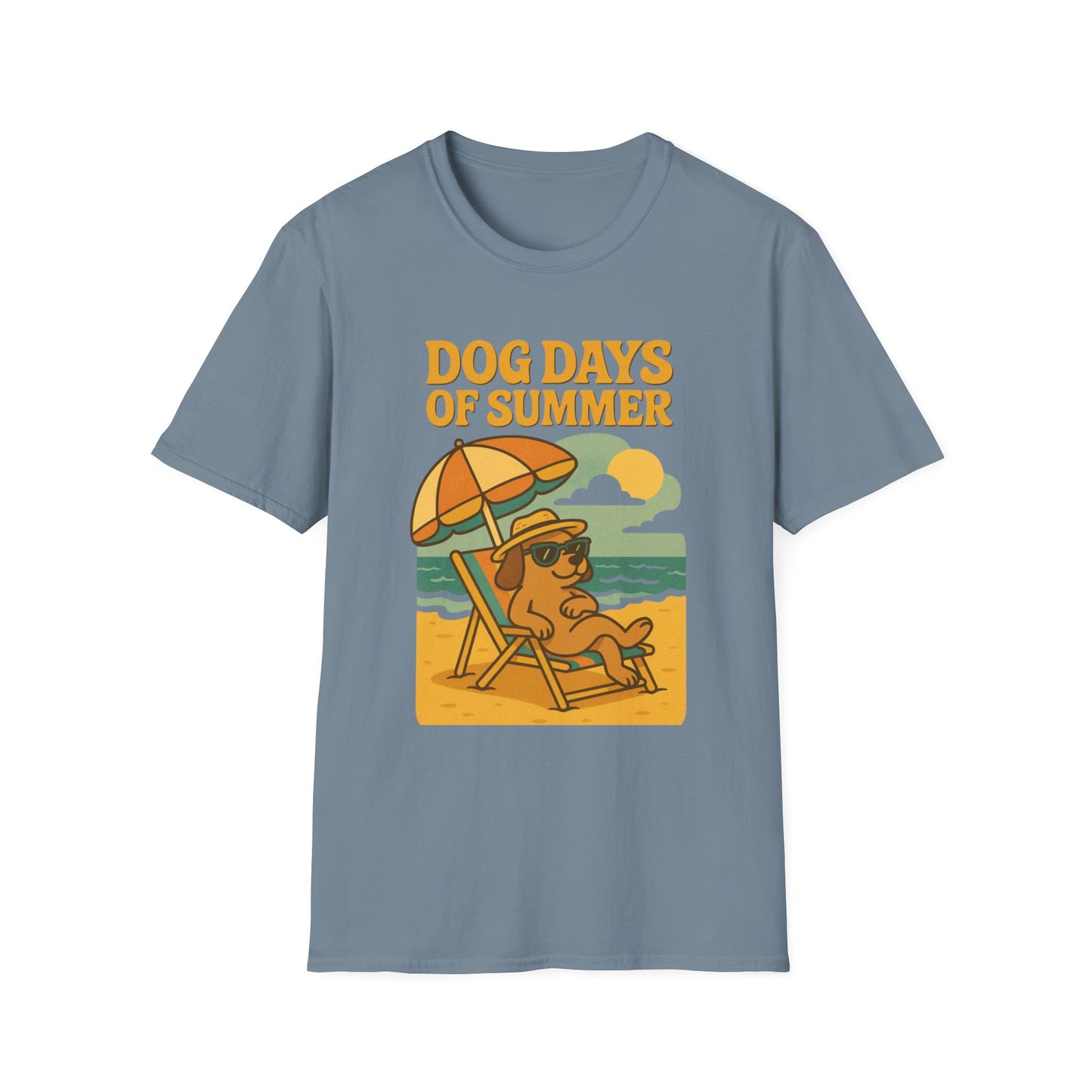 Dog Days of Summer Unisex T-Shirt - Cute Dog Graphic Tee for Pet Lovers, Summer Vibes, Beach Day, Gift Idea, Casual Wear