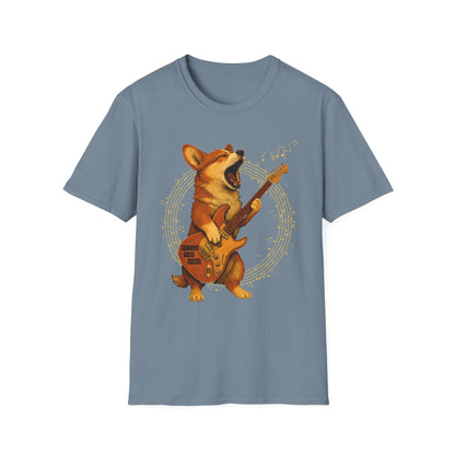 Rockin’ Corgi Guitar Shirt – Funny Dog Music T-Shirt Lover Gift, Music Enthusiast Tee, Fun Dog Shirt, Casual Wear for Any Occasion