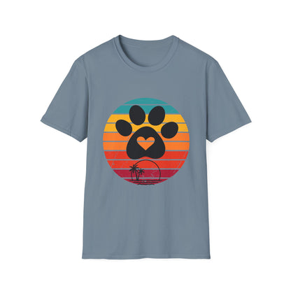 Retro Pet Lover T-Shirt - Softstyle Tee for Dog Owners, Animal Rescue Fundraiser, Gift for Animal Lovers, Vintage Pet Apparel.