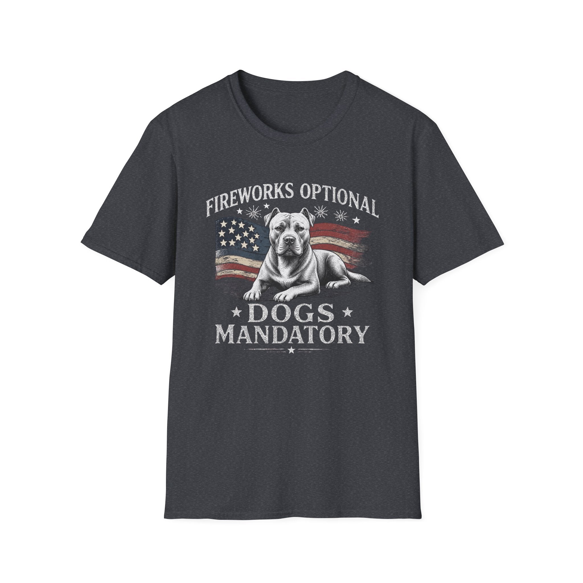 Fireworks Optional Dogs Mandatory Pitbull T-Shirt