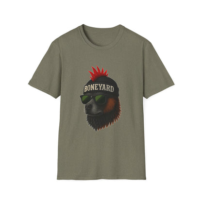 Punk Rock dog T-Shirt, Cool Graphic Tee, Music Lover Shirt, Festival Outfit, Unique Gift for Teens, Boneyard Design