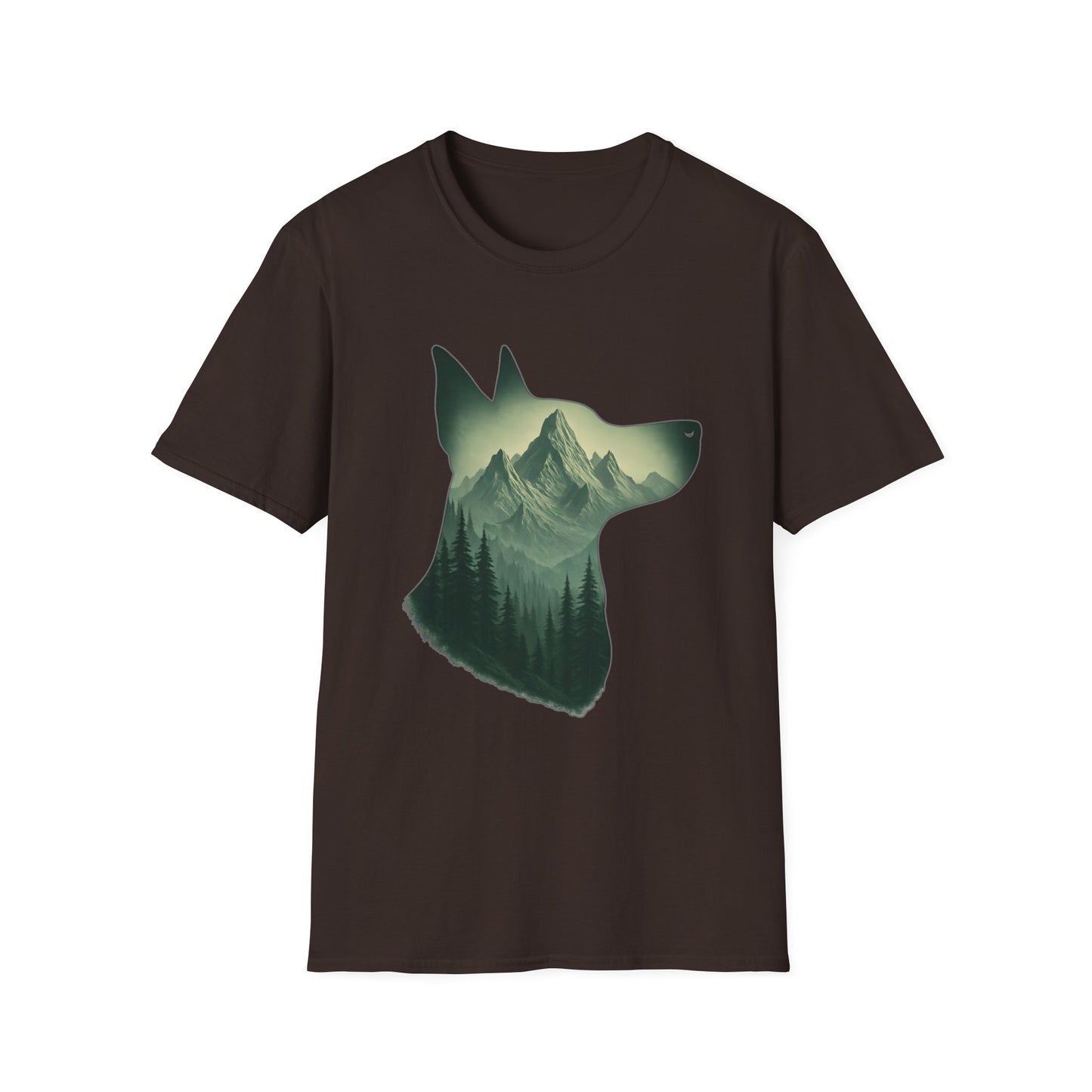 Mountain Dog Graphic T-Shirt | Nature Lover Tee, Pet Owner Gift, Outdoor Adventure Shirt, Animal Lover Apparel, Eco-Friendly Fashion