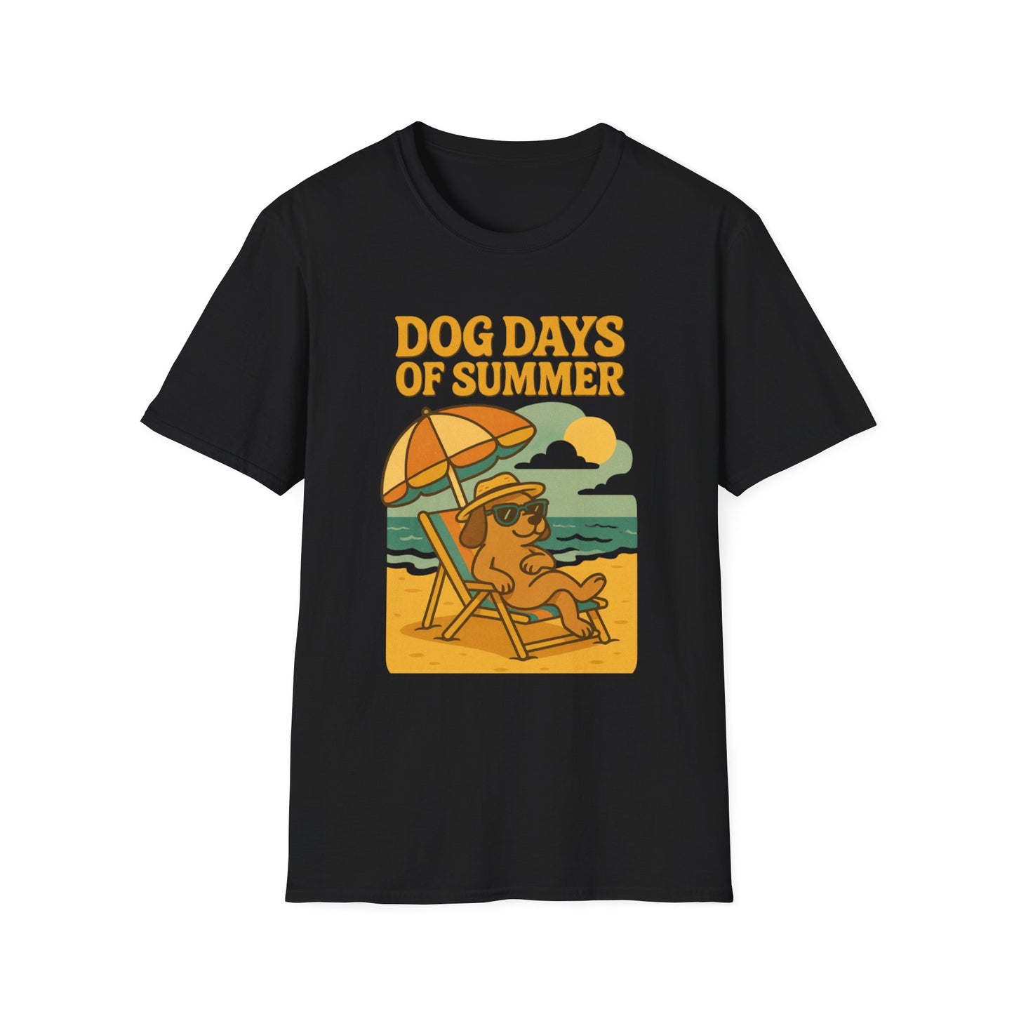 Dog Days of Summer Unisex T-Shirt - Cute Dog Graphic Tee for Pet Lovers, Summer Vibes, Beach Day, Gift Idea, Casual Wear