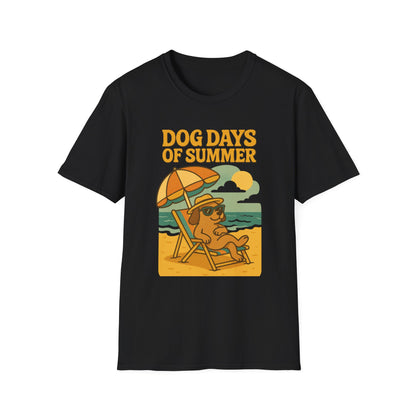 Dog Days of Summer Unisex T-Shirt - Cute Dog Graphic Tee for Pet Lovers, Summer Vibes, Beach Day, Gift Idea, Casual Wear