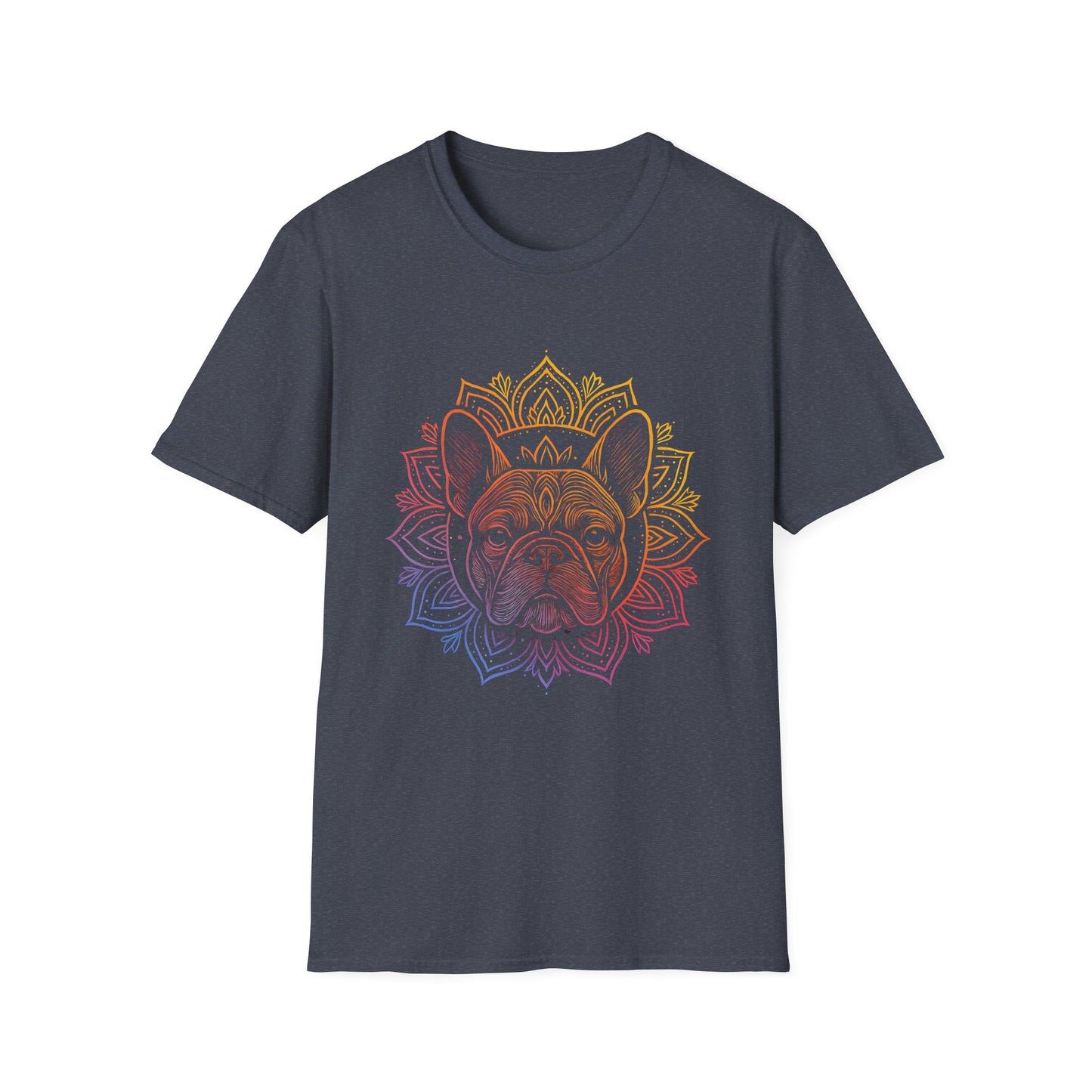 Bohemian French Bulldog Tee, Dog Lover Gift, Mandala Art T-Shirt, Unisex Graphic Top, Cute Pet Owner Apparel, Casual Statement Shirt