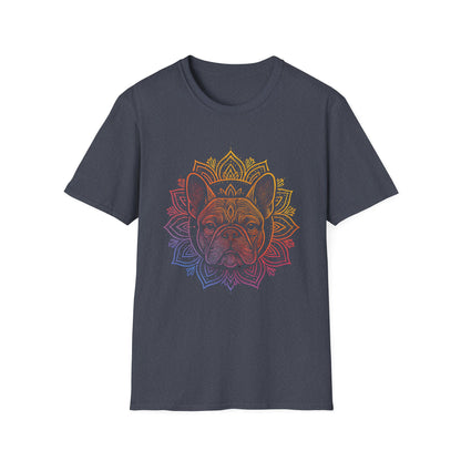 Bohemian French Bulldog Tee, Dog Lover Gift, Mandala Art T-Shirt, Unisex Graphic Top, Cute Pet Owner Apparel, Casual Statement Shirt