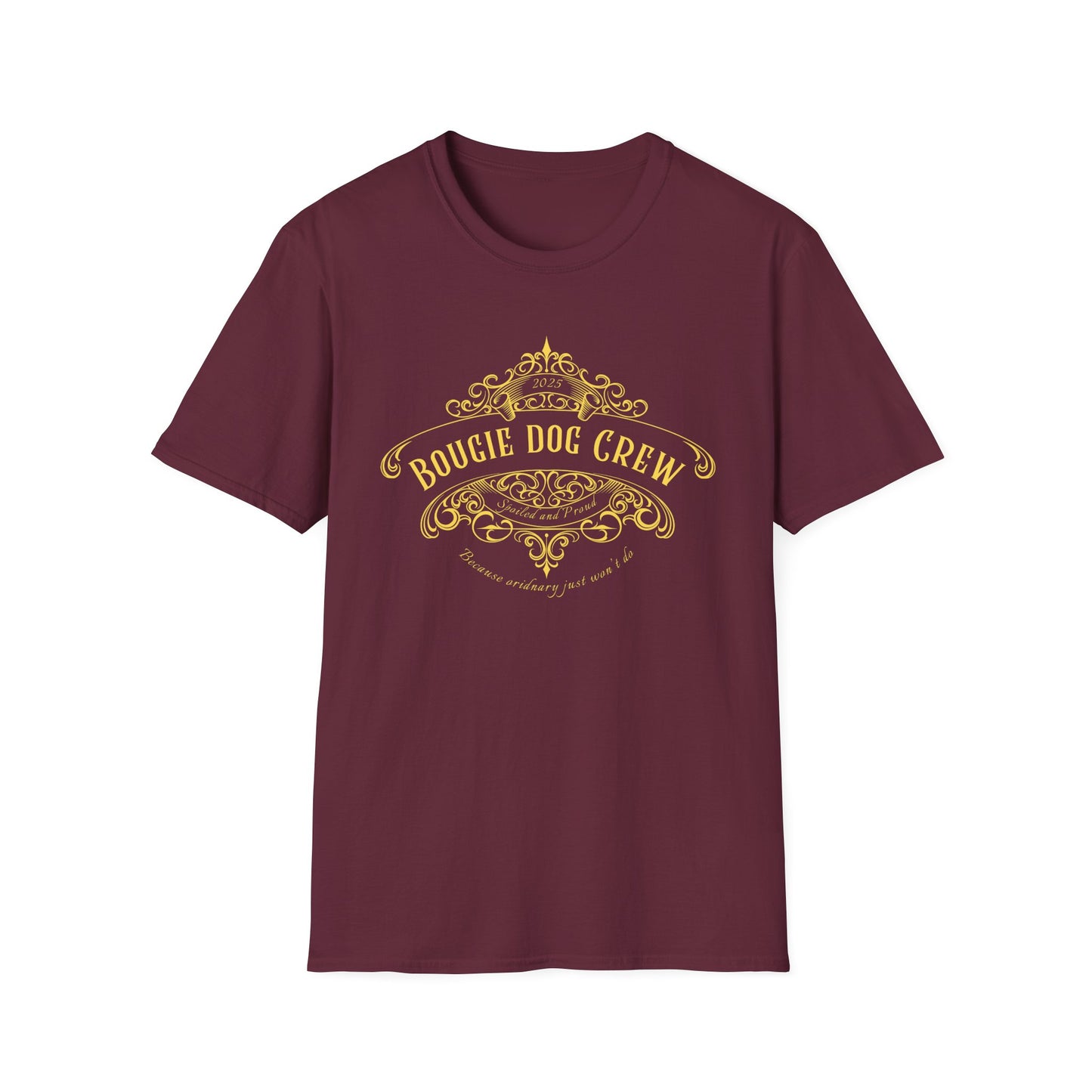 Bougie Dog Crew T-Shirt — Spoiled Dog Mom Tee