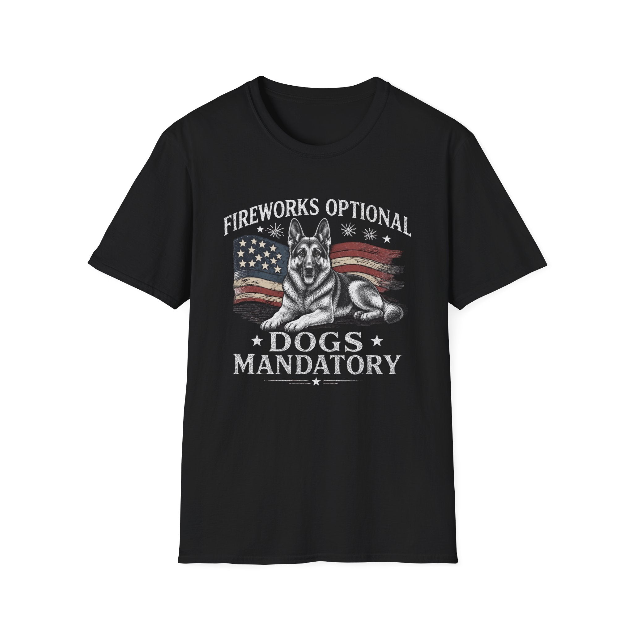 Fireworks Optional Dogs Mandatory German Shepard T-Shirt