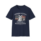 Fireworks Optional Dogs Mandatory Corgi T-Shirt
