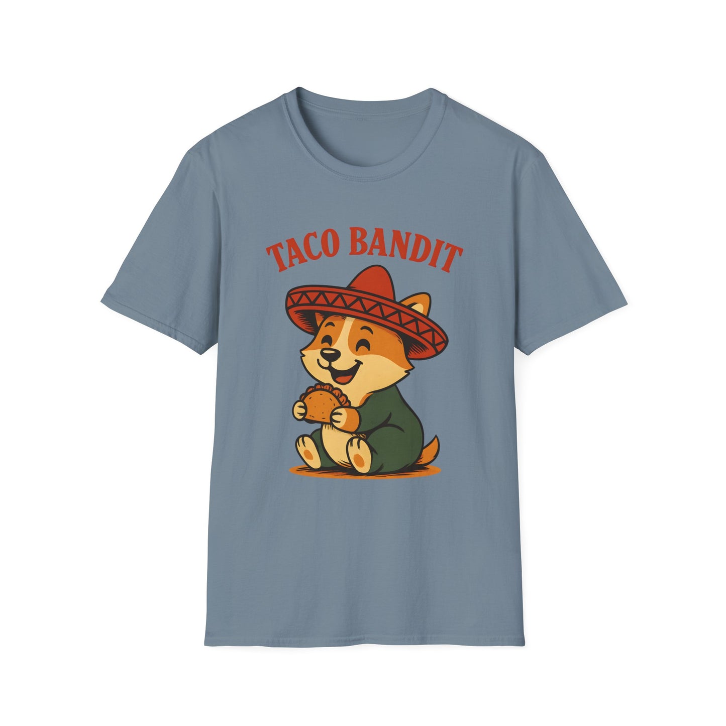 Taco Bandit Unisex Softstyle T-Shirt | Funny Pet Tee, Gift for Dog Lovers, Unique Casual Wear, Birthday Gift, Taco Tuesday Shirt