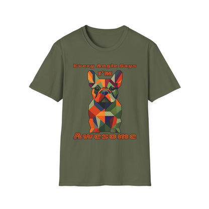 Awesome French Bulldog Unisex Softstyle T-Shirt, Dog Lover Gift, Casual Wear, Birthday Gift, Funny Tee, Pet Owner Merch