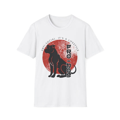 Anti-Social Pro-Dog Graphic T-Shirt – Dog Lover Tee
