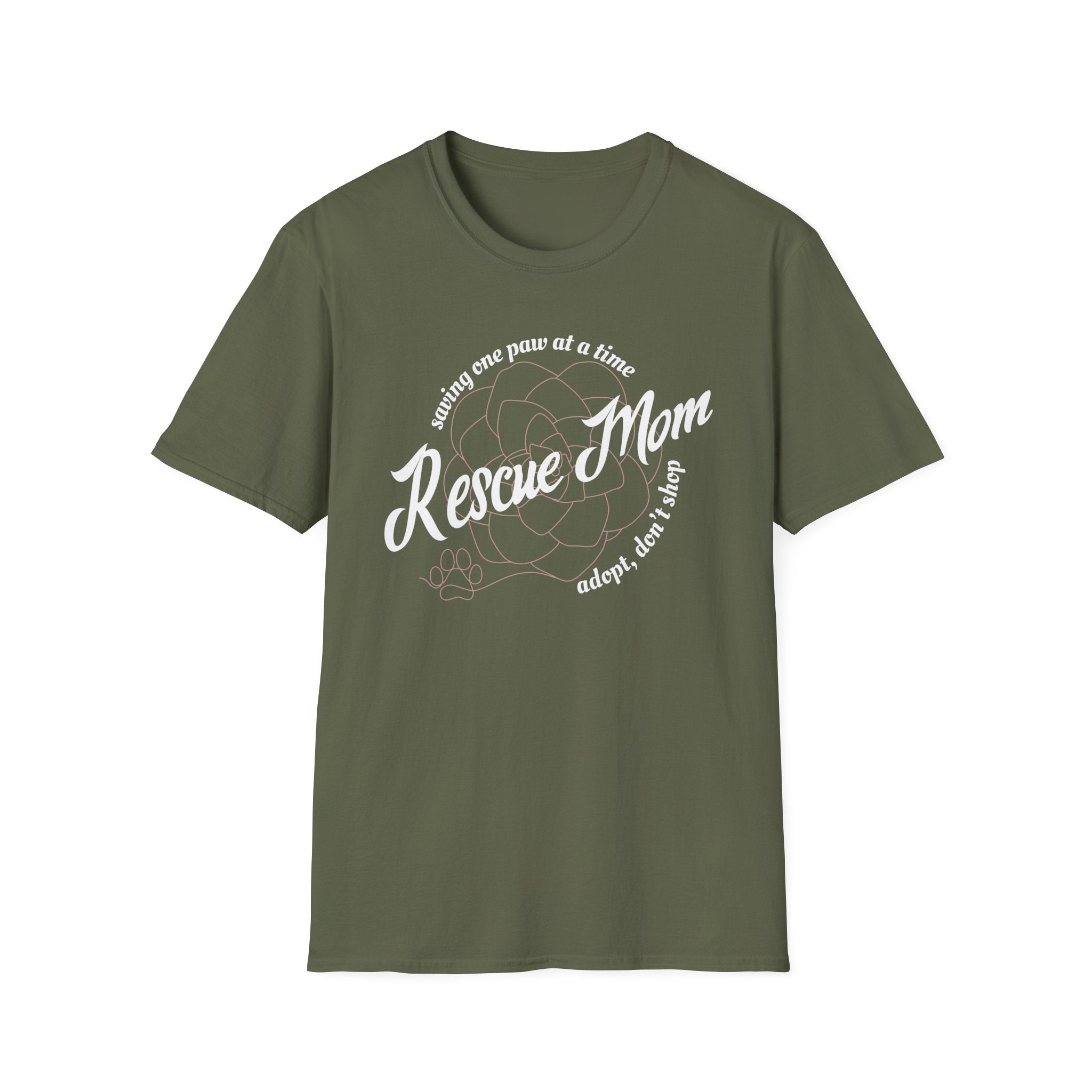 Rescue Mom One Paw at a Time T-Shirt