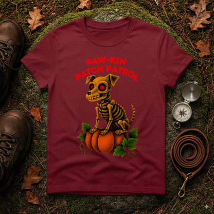 Paw-kin Patch Patrol Skeleton Dog Halloween T-Shirt