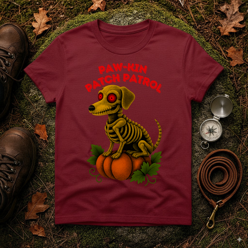 Paw-kin Patch Patrol Dachshund Halloween Dog T-Shirt