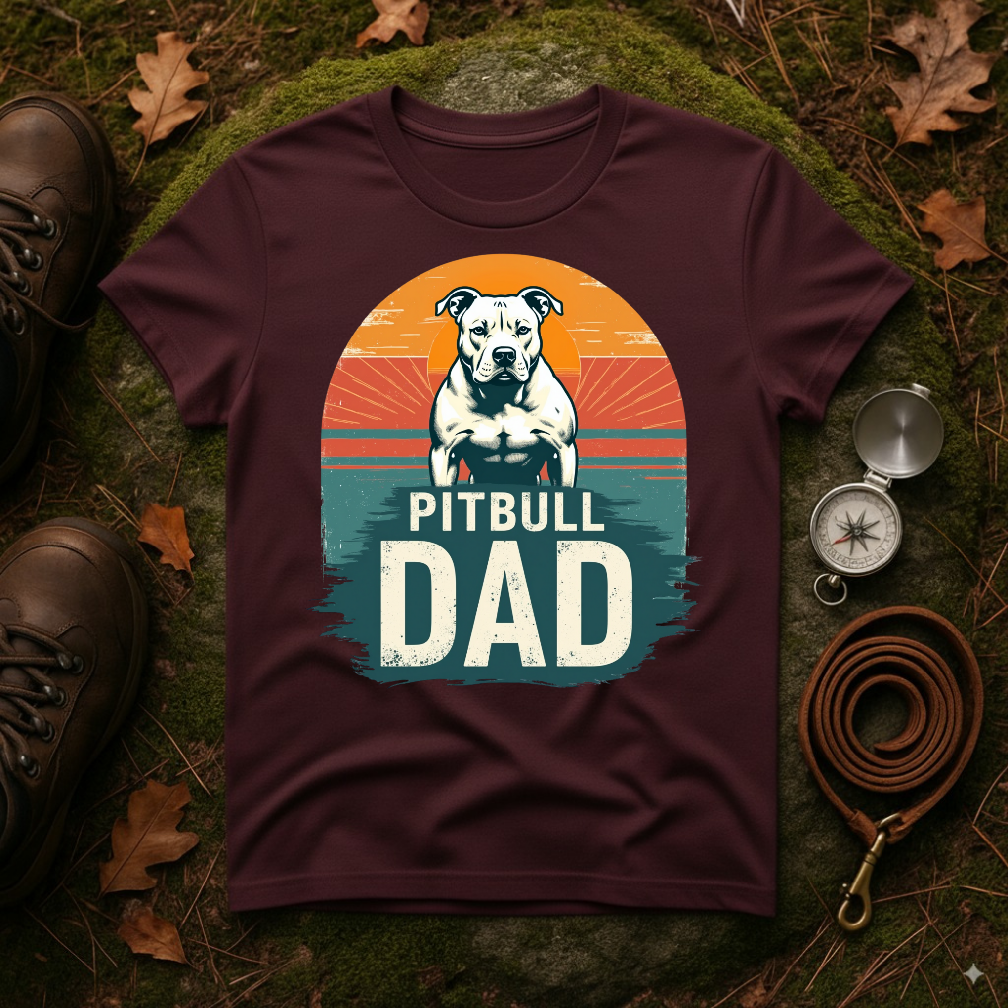 Vintage Pitbull Dad T-Shirt