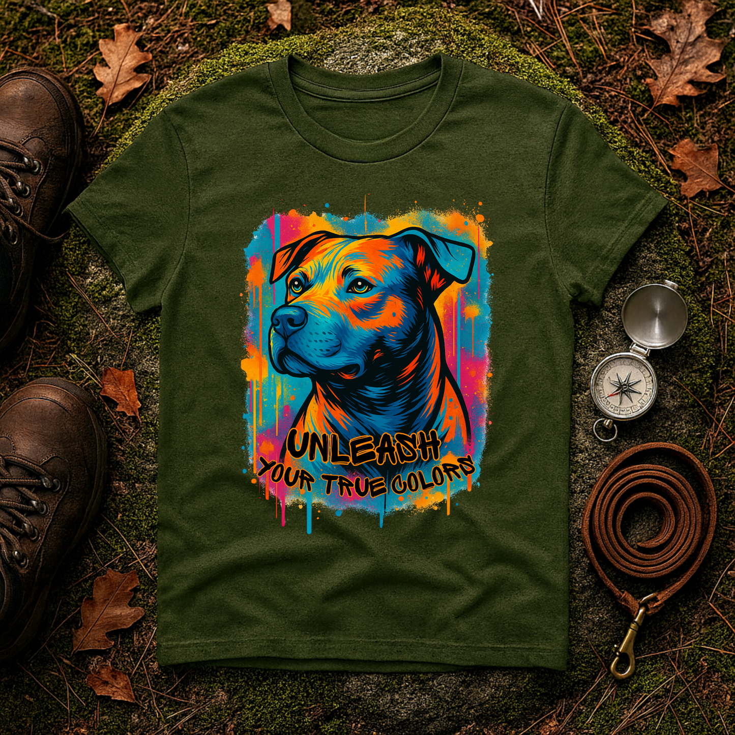 Colorful Pitbull Shirt – Unleash Your True Colors Tee