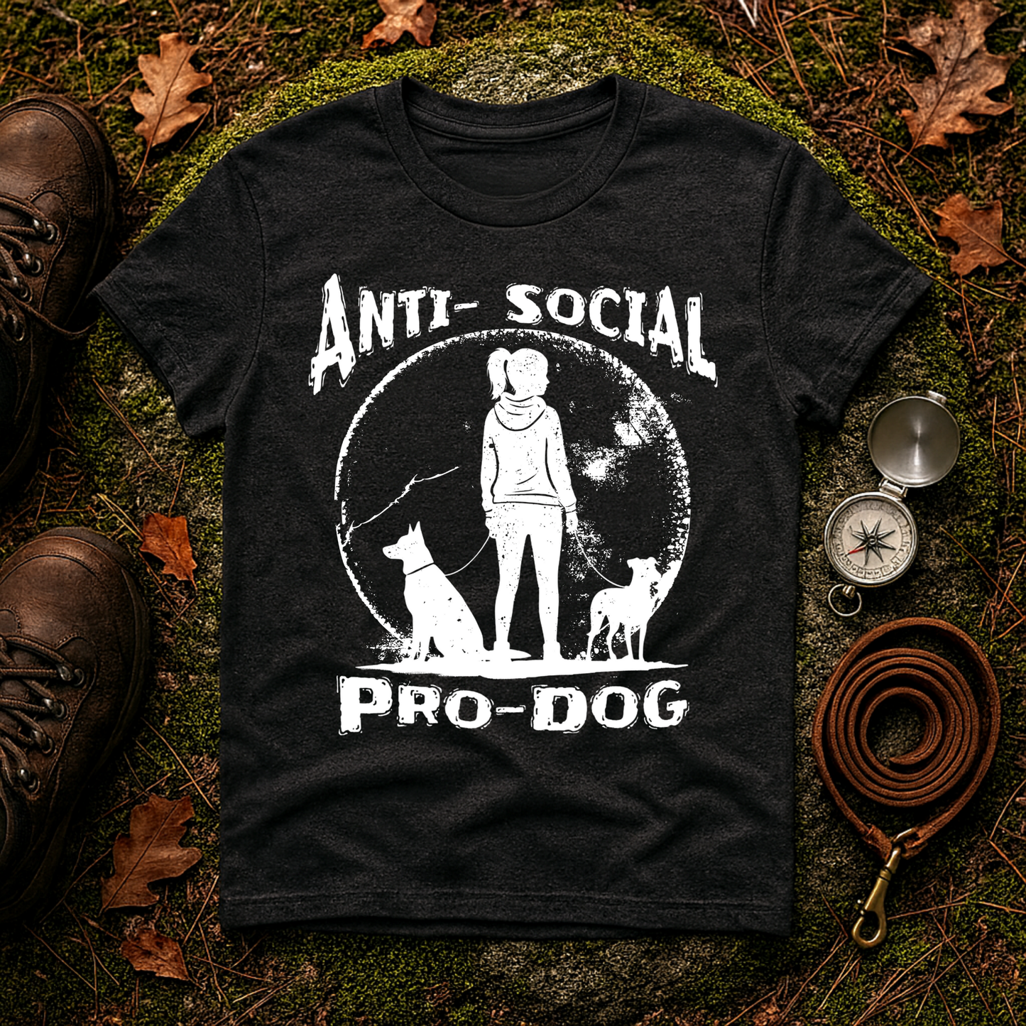 Anti-Social Pro-Dog Women’s Dog Lover T-Shirt
