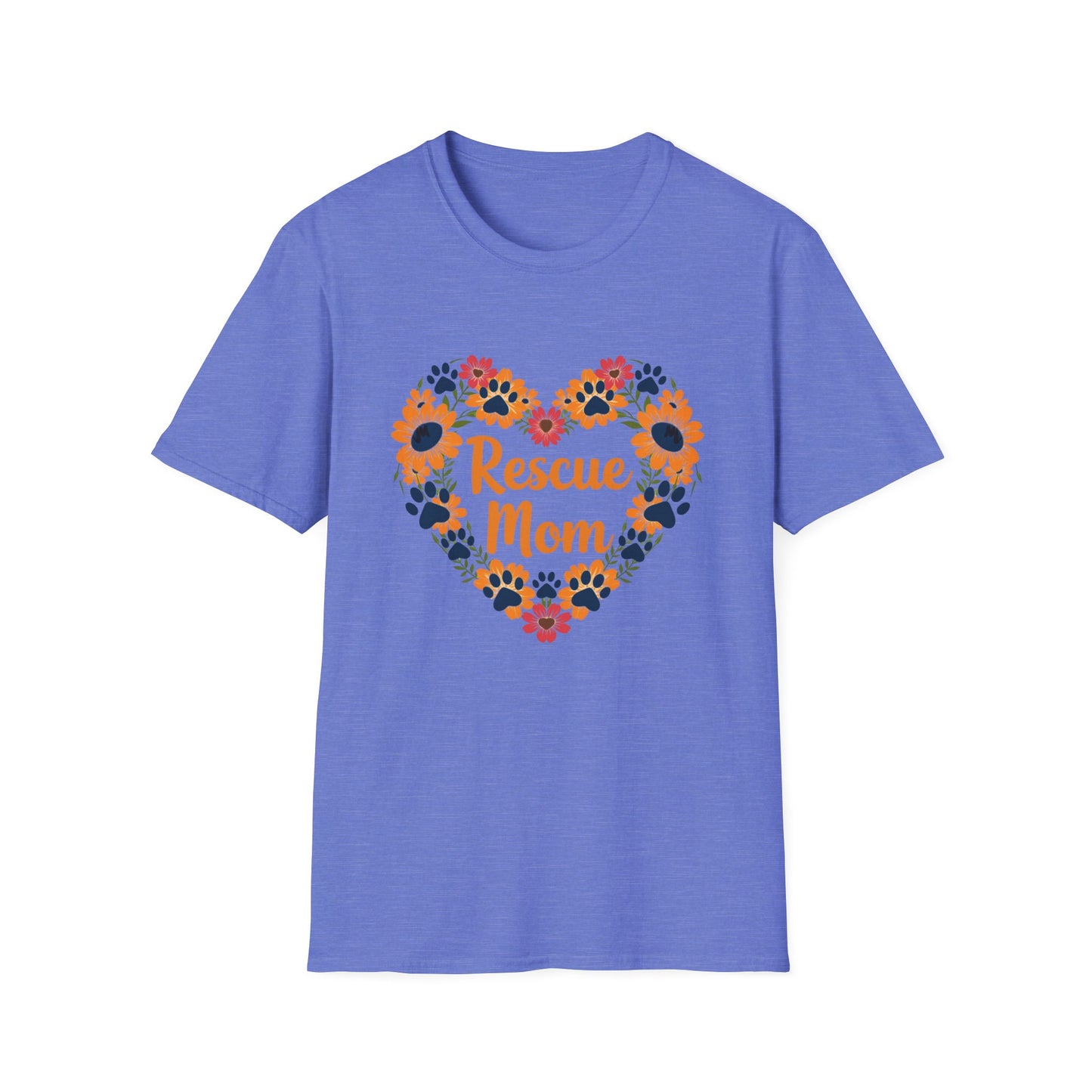Rescue Mom Floral Heart Tee – Dog Mom Gift