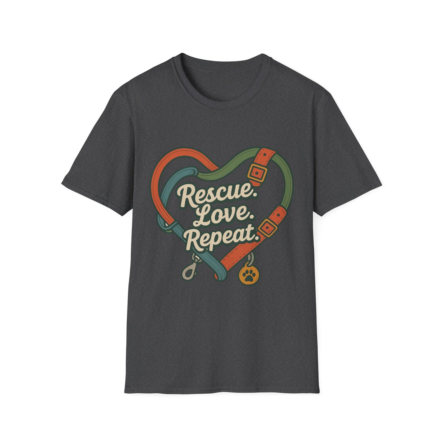 Rescue Love Repeat Tee – Adopt Don't Shop Shirt