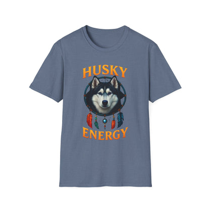 Husky Energy T-Shirt, Unisex Dog Lover Tee, Casual Wear, Pet Owner Gift, Animal Spirit Shirt, Outdoor Adventure Top