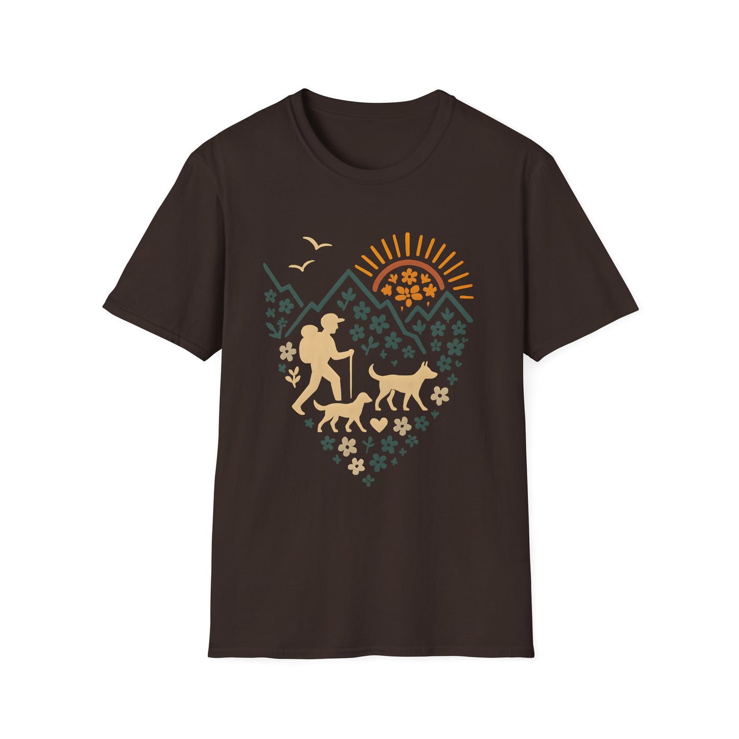 Outdoor Adventure T-Shirt, Nature Lover Tee, Hiking Gift, Dog Walking Shirt, Travel Enthusiast Top, Casual Wear