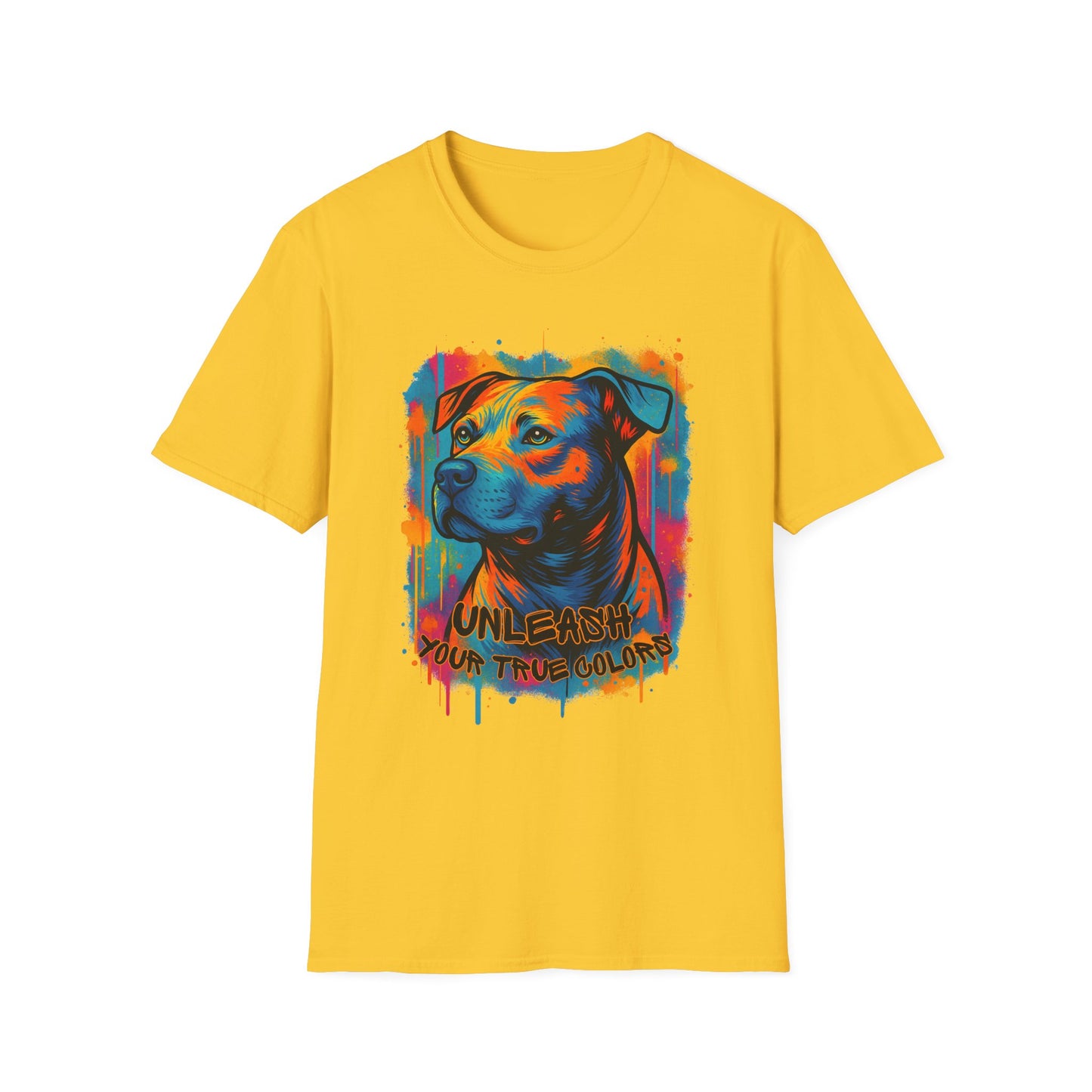 Colorful Pitbull Shirt – Unleash Your True Colors Tee