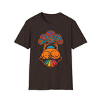 Colorful Sleeping Dog Trippy Tree Psychedelic T-Shirt