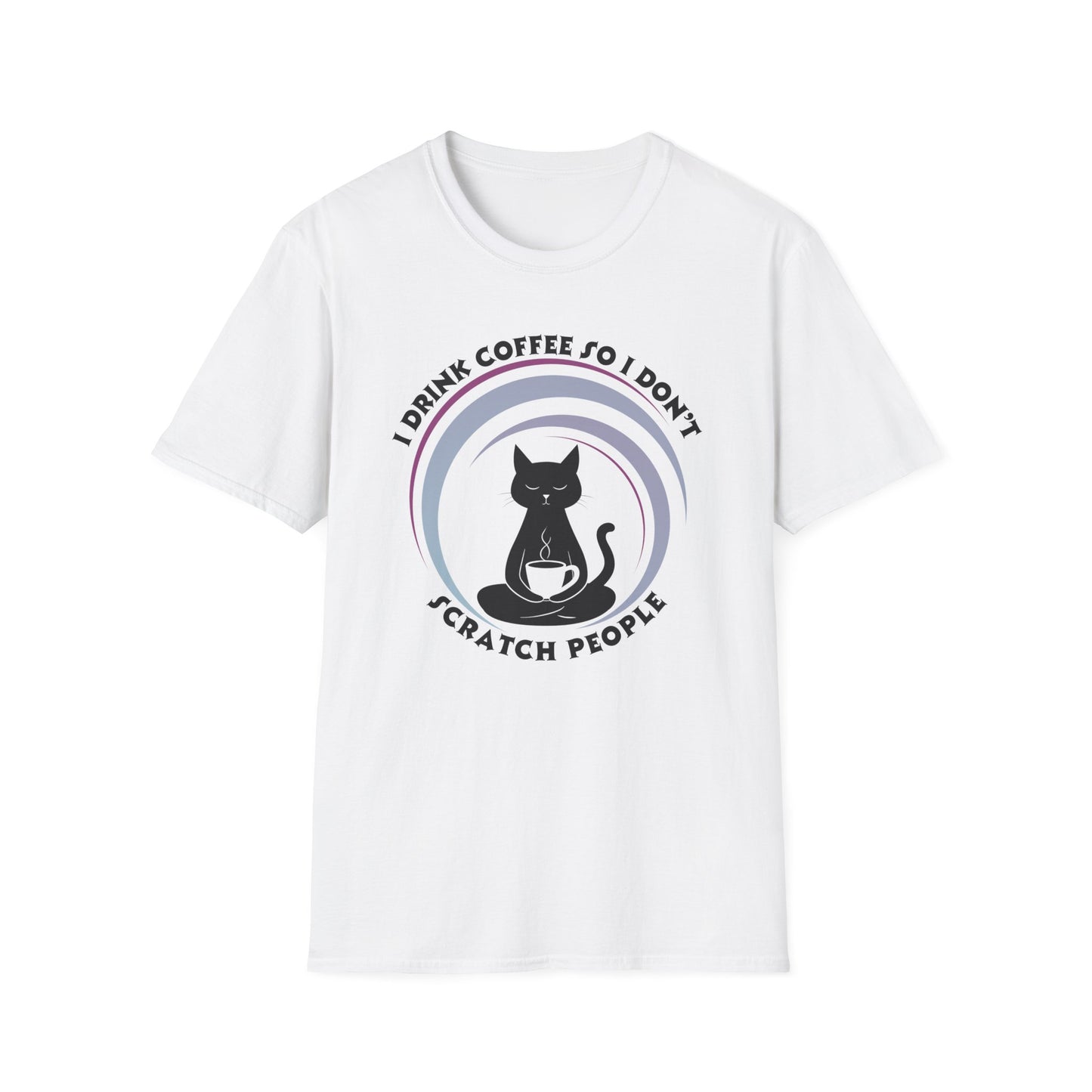 Funny Cat Coffee Shirt – I Drink Coffee So I Don't Scratch People Tee